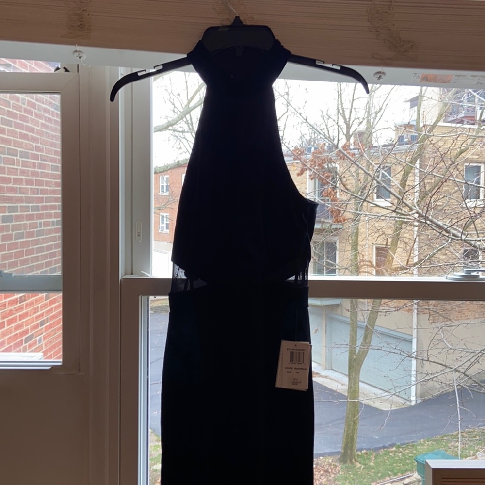Black Velvet Bodycon Evening Dress
